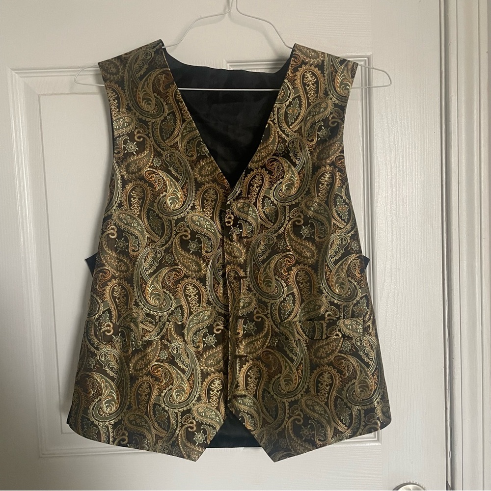 Vintage Handmade Paisley Print Vest